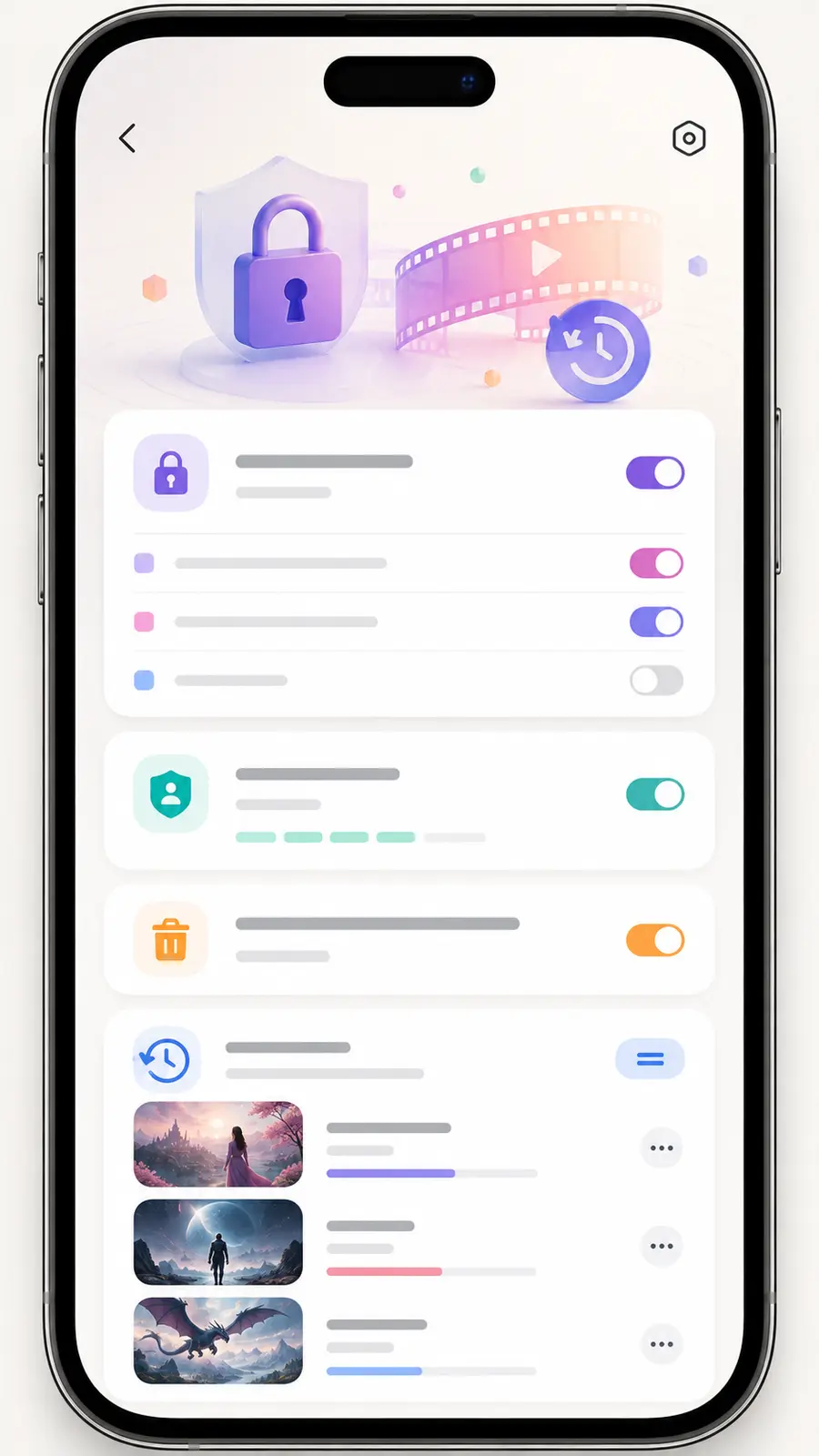 APP 收藏界面